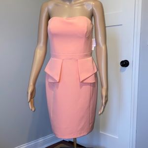 Aidan Mattox strapless peplum dress size 6